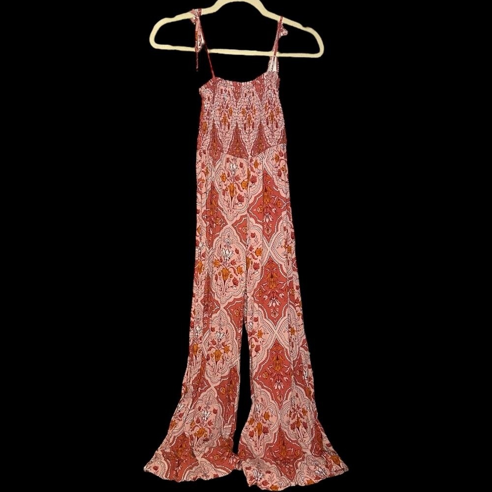 Tigerlily Pink and Orange Floral Patterned Jumpsuit Size 2